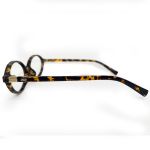 Armação de grau HD em animal print, com detalhe dourado nas hastes