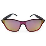 Óculos de sol EUFORYA com armação animal print escura, hastes com animal print clara e lentes degrade com proteção UV