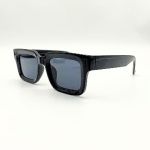 Óculos de Sol HD DOM Design Quadrado, Bordas Largas e Lentes Fumê para um Look Super Moderno! Preto