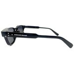 Óculos de Sol Kailua HD em acetato na cor preta com detalhes em prata nas hastes