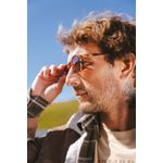 Óculos de Sol Anani HD em acetato cor animal print com as lentes policarbonato degradê marrom