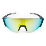 Óculos de Sol Pipeline 2.0.1 HD acetato Preto espelhadas esverdeado máscara apoio borracha nasal Preto