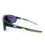 Óculos de Sol Pipeline 2.0.1 HD acetato Preto espelhadas esverdeado máscara apoio borracha nasal Preto