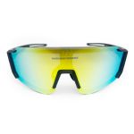 Óculos de Sol Pipeline 2.0.1 HD acetato Preto espelhadas esverdeado máscara apoio borracha nasal Preto