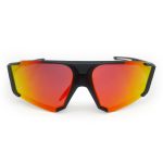 Óculos de Sol Pipeline 2.0.4 HD haste em acetato preto, com lentes espelhadas alaranjadas, apoio de borracha para nariz