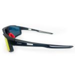 Óculos de Sol Pipeline 2.0.4 HD haste em acetato preto, com lentes espelhadas alaranjadas, apoio de borracha para nariz