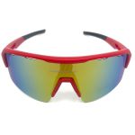 Óculos de Sol Trakker HD acetato Vermelho espelhadas mix azul máscara apoio borracha nasal Vermelho