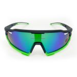 Óculos de Sol Trakker 3 HD hastes em acetato preto e verde com lentes azuis espelhadas e proteção verde