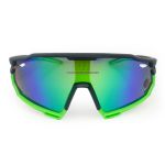 Óculos de Sol Trakker 3 HD hastes em acetato preto e verde com lentes azuis espelhadas e proteção verde