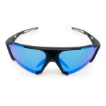 Óculos de Sol Pipeline 2.0.3 HD haste em acetato preto, com lentes espelhadas azulado, apoio de borracha para nariz Preto