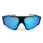 Óculos de Sol Pipeline 2.0.3 HD haste em acetato preto, com lentes espelhadas azulado, apoio de borracha para nariz Preto