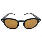 Óculos de Sol Owl HD em acetato preto com as lentes em fumê. Modelo hype casual