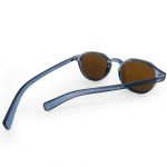 Óculos de sol HD Round Azul com armação em azul degradê, hastes azul translucido e lentes com proteção UV