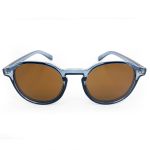 Óculos de sol HD Round Azul com armação em azul degradê, hastes azul translucido e lentes com proteção UV