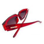 Óculos de sol HD Velvet em vermelho translucido, lente degrade e proteção UV