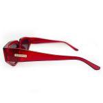 Óculos de sol HD Velvet em vermelho translucido, lente degrade e proteção UV