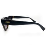 Óculos de sol HD Swell Animal print com armação e hastes pretas e lentes com proteção UV