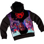 Blusa de Frio Moletom Infantil Grosso Confortável Spider Miles Morales Preto