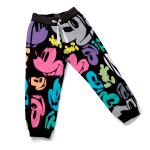 Calça Moletom Infantil Felpada Algodão Macia Quentinha Mickey Roxo