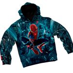 Blusa de Frio Moletom Infantil Grosso Confortável Spider Man Azul