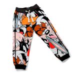 Calça Moletom Infantil Felpada Algodão Macia Quentinha Looney Tunes Colorido