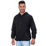 Jaqueta Corta Vento W2 Preto Liso Casaco Impermeável
