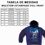 Blusa de Frio Moletom Infantil Grosso Confortável Sonic Azul