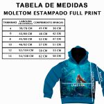 Blusa de Frio Moletom Infantil Grosso Confortável Pequena Sereia Azul Turquesa