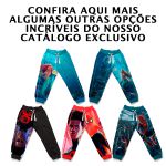 Calça Moletom Infantil Felpada Algodão Macia Quentinha Sonic Azul