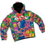 Conjunto Moletom Infantil Blusa de Frio e Calça Personagens Mario Bros Vermelho