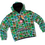 Conjunto Moletom Infantil Blusa de Frio e Calça Personagens Minecraft Verde