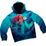 Conjunto Moletom Infantil Blusa de Frio e Calça Personagens Pequena Sereia Lilás