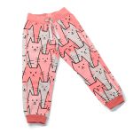 Conjunto Moletom Infantil Blusa de Frio e Calça Personagens Gatinhos Rosa