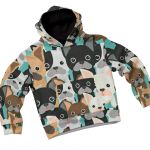 Conjunto Moletom Infantil Blusa de Frio e Calça Personagens Cachorrinhos Marrom