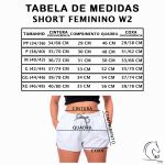 Short Feminino Branco, Azul e Vermelho Moda Praia ou Academia W2 Premium