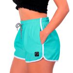 Short Feminino Azul Bebê Moda Praia ou Academia W2 Premium