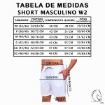 Short Masculino Branco White Moda Praia ou Academia W2 Premium