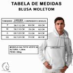 Moletom Masculino Branco Básico Flanelado Com Capuz e Bolso Canguru