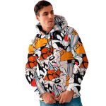 Moletom Masculino Colorido Looney Tunes Flanelado Com Capuz e Bolso Canguru