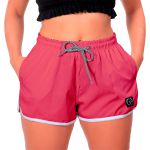 Kit 3 Shorts Feminino Preto Branco e Rosa Pink Moda Praia ou Academia W2 Premium