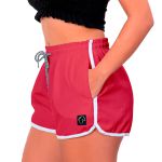 Kit 3 Shorts Feminino Preto Branco e Rosa Pink Moda Praia ou Academia W2 Premium