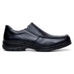 Sapato Masculino Comfort Walk Gel - Couro Preto