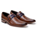 Sapato Masculino Loafer Romani - Couro Havana