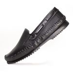 Mocassim Sapatilha Couro Masculino Preto