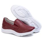 Tênis Slip On Feminino Chunky Anatômico Casual Bordô