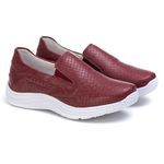 Tênis Slip On Feminino Chunky Anatômico Casual Bordô