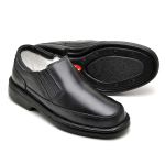 Sapato Social Comfort Couro Masculino Palmilha GEL Ultra Confortável Preto