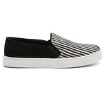 Slip On Couro Animal Print Feminino Solado Flat Casual Zebra