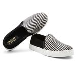 Slip On Couro Animal Print Feminino Solado Flat Casual Zebra