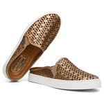 Mule Slip On Couro Vazado Feminino Bronze